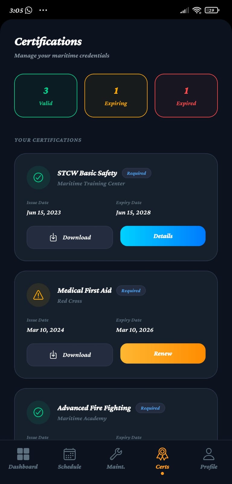 Certifications